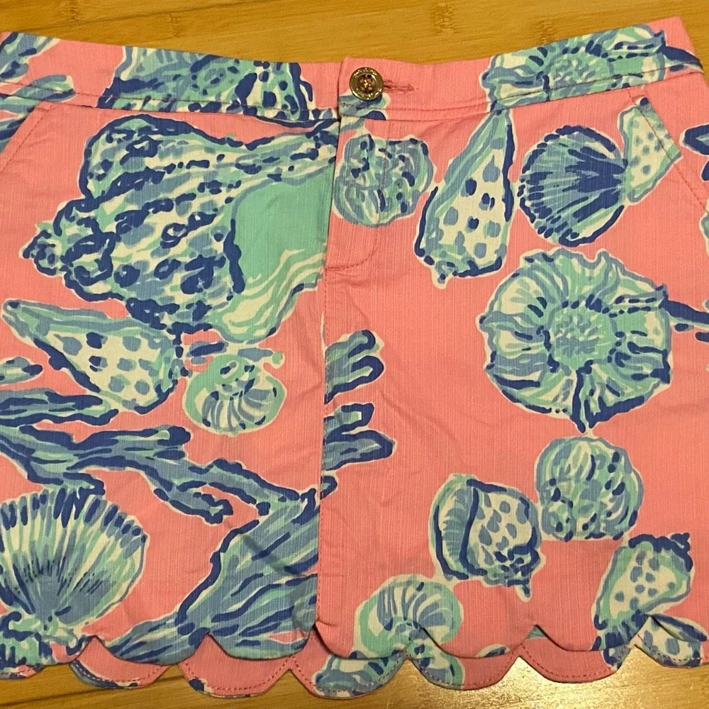 Lilly Pulitzer Colette Skort | Pink Pout Barefoot Princess Scalloped Hem Size 6 - Picture 3 of 8